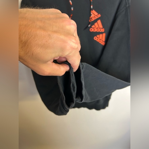 Adidas Sustainability Mens kangaroo Pocket Hoodie Sweatshirt Size M Charcoal - Picture 14 of 14